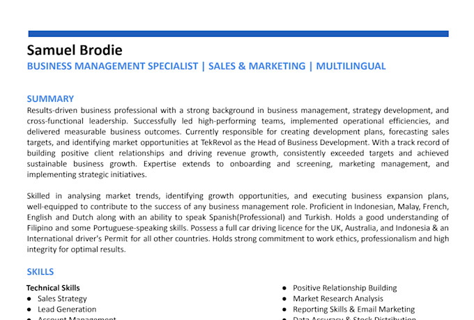 create an attractive ats resume for you